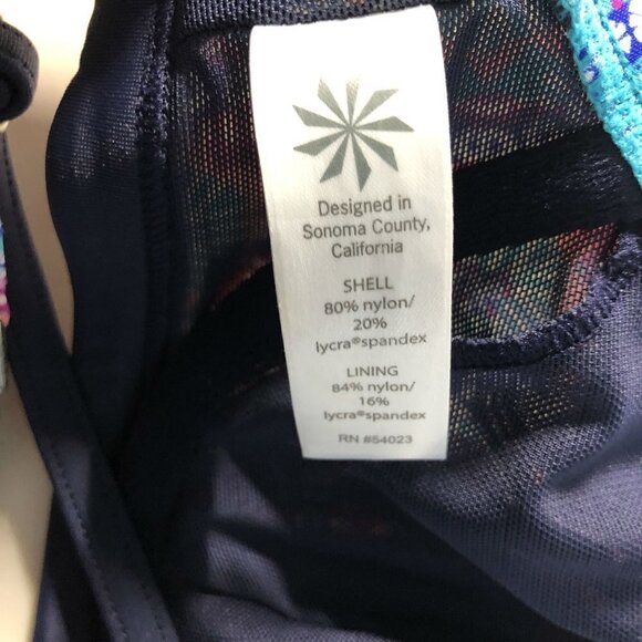 Athleta Bikini Top‎ Multicolored Print Size 32 B/C - Picture 6 of 9